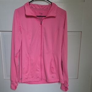 Danskin Now Bright Pink Zip Up Sweatshirt Girls' Size Large (12-14)